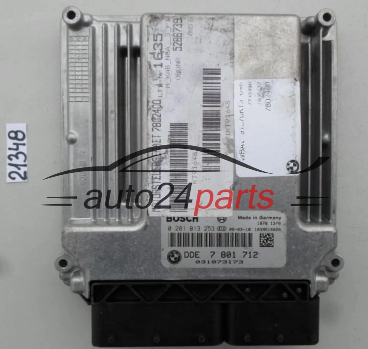 KOMPUTER STEROWNIK SILNIKA BMW E60 E61 3.0 D BOSCH 0 281 013 253, 0281013253, DDE 7 801 712, DDE7801712, 7801712
