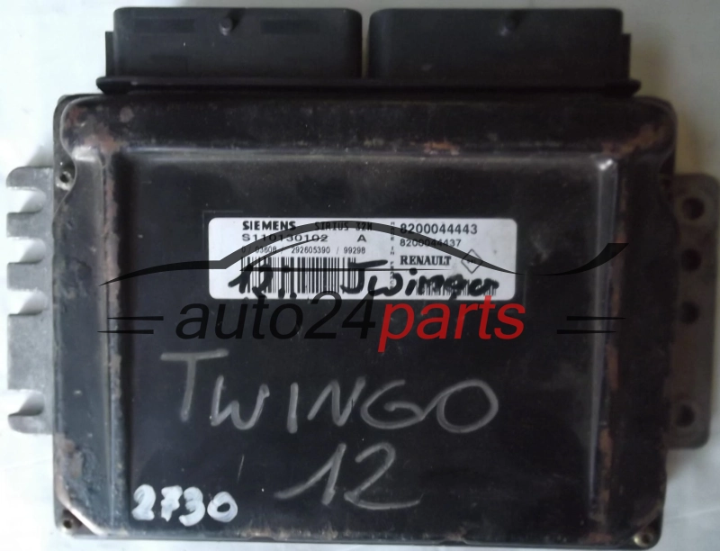 KOMPUTER STEROWNIK SILNIKA RENAULT TWINGO 1.2 SIEMENS SIRIUS 32N S110130102A S110130102 A, 8200044443 8200044437