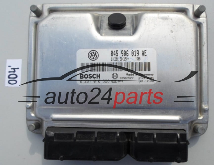 KOMPUTER STEROWNIK SILNIKA VOLKSWAGEN LUPO BOSCH 0 281 010 628, 0281010628, 045 906 019 AE, 045906019AE