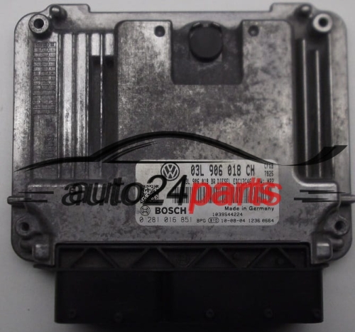 ECU CENTRALITA DE MOTOR SKODA SUPERB BOSCH 0281016851, 03L906018CH 