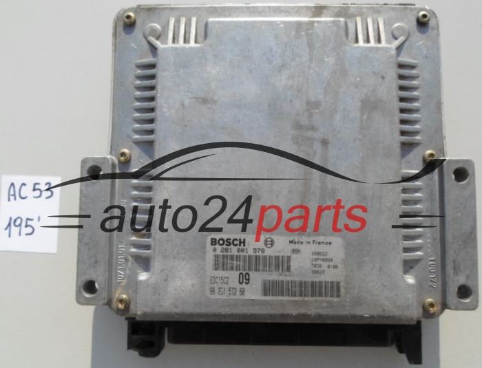 KOMPUTER STEROWNIK SILNIKA PEUGEOT 2.0 HDI BOSCH 0 281 001 978, 0281001978, 96 351 572 80, 9635157280
