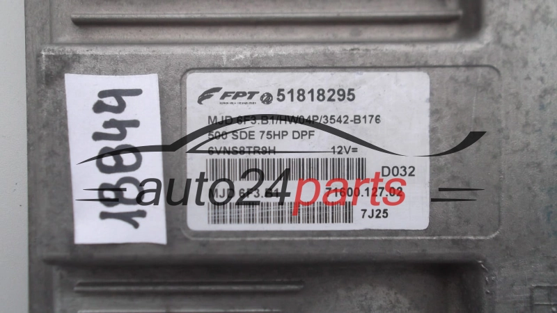 KOMPUTER STEROWNIK SILNIKA FIAT 500 1.3 MAGNETI MARELLI MJD-6F3.B1, MJD6F3B1, FPT 51818295, 71600.127.02, 7160012702