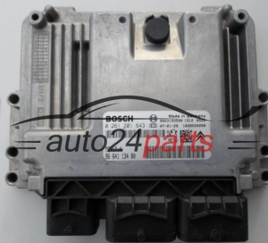 MOTORSTEUERGERÄT ECU STEUERGERAT PEUGEOT 1.6 BOSCH 0 261 201 643, 0261201643, 96 641 134 80, 9664113480, 9663193580, MEV17.4 