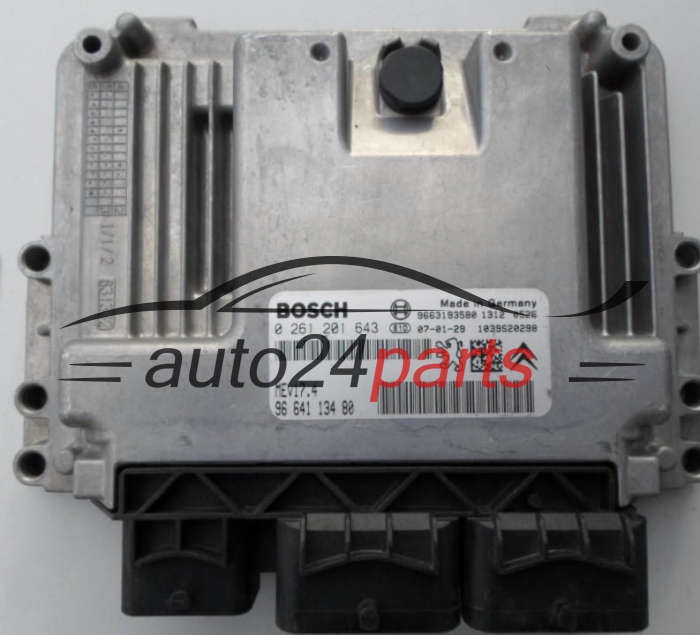 MOTORSTEUERGERÄT ECU STEUERGERAT PEUGEOT 1.6 BOSCH 0 261 201 643, 0261201643, 96 641 134 80