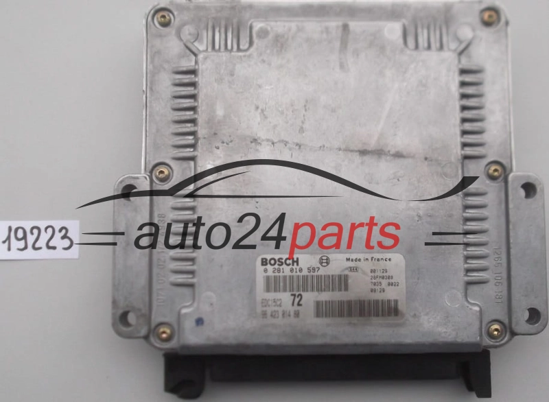 KOMPUTER STEROWNIK SILNIKA PEUGEOT 406 2.2 HDI BOSCH 0 281 010 597, 0281010597, 96 423 014 80, 9642301480