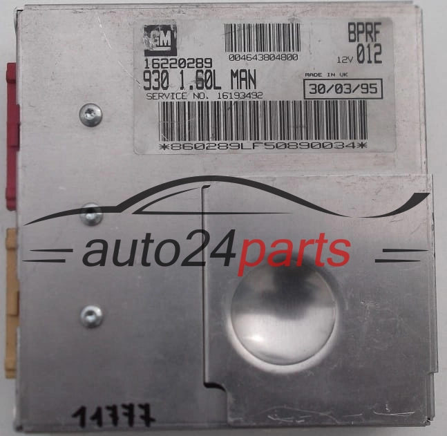 KOMPUTER STEROWNIK SILNIKA ALFA ROMEO 145 1.6    16220289   930 1.60L MAN   930160LMAN   16193492