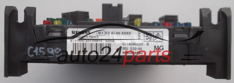 CENTRALKA MODUL STEROWNIK KOMFORTU CITROEN PEUGEOT SIEMENS S118085220B, 9650584680, BSI E02-00 MG