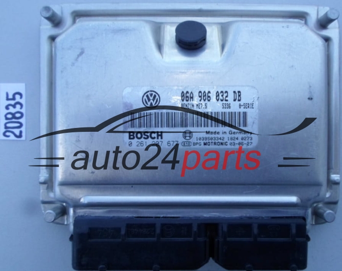 KOMPUTER STEROWNIK SILNIKA VW VOLKSWAGEN T5 BOSCH 0 261 207 677, 0261207677, 06A 906 032 DB, 06A906032DB, ME7.5