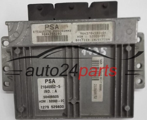 MOTORSTEUERGERÄT ECU STEUERGERÄT CITROEN XSARA 1.6 16V 9644235280, 9643784580-01, S2000-2C, 21646952-5, 50409S05
