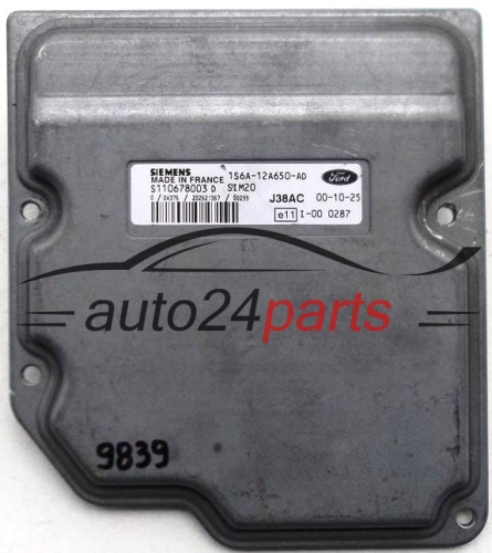 KOMPUTER STEROWNIK SILNIKA FORD FIESTA, SIEMENS S110678003 D, S110678003D, 1S6A-12A650-AD, 1S6A12A650AD