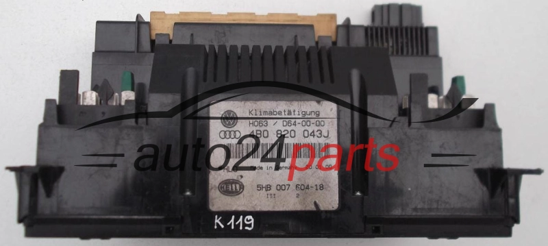 PANEL OGRZEWANIA STEROWNIK NAWIEWU REGULATOR KLIMATRONIK AUDI A6 S6 RS6 4B0 820 043 J, 4B0820043J, 5HB 007 604-18, 5HB00760418