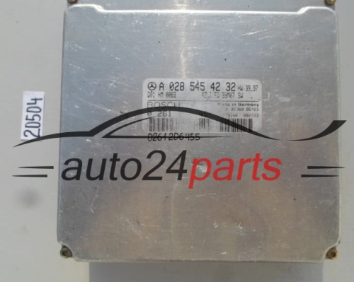 KOMPUTER STEROWNIK SILNIKA MERCEDES C CLASS W202 1.8, BOSCH 0 261 206 455, 0261206455, A 028 545 42 32, A0285454232