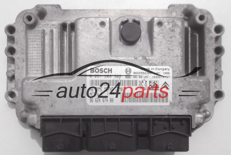 MOTORSTEUERGERÄT ECU STEUERGERÄT  CITROEN PEUGEOT 1.6 BOSCH 0 261 208 908,  96 624 674 80