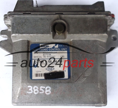 MOTORSTEUERGERÄT ECU STEUERGERAT RENAULT KANGO 1.9 DIESEL DCN R04080012H 80759K 7700111206 HOM7700104956, HOM 7 700 104 956