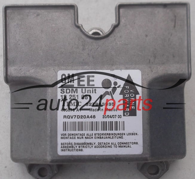 CALCULATEUR AIRBAG OPEL ASTRA H GM 13 251 081 EE  Temic 327963935