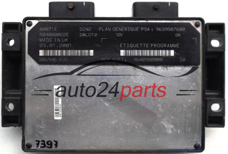 KOMPUTER STEROWNIK SILNIKA PEUGEOT 306 RENAULT R04080022E, D, 9639587680, 9640900080