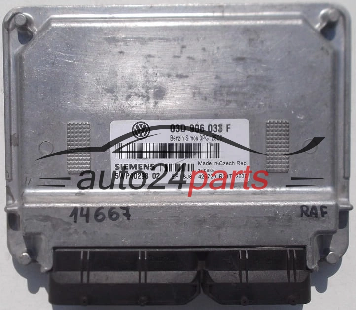 SIEMENS 5WP40298 02, 5WP4029802, 03D 906 033 F, 03D906033F