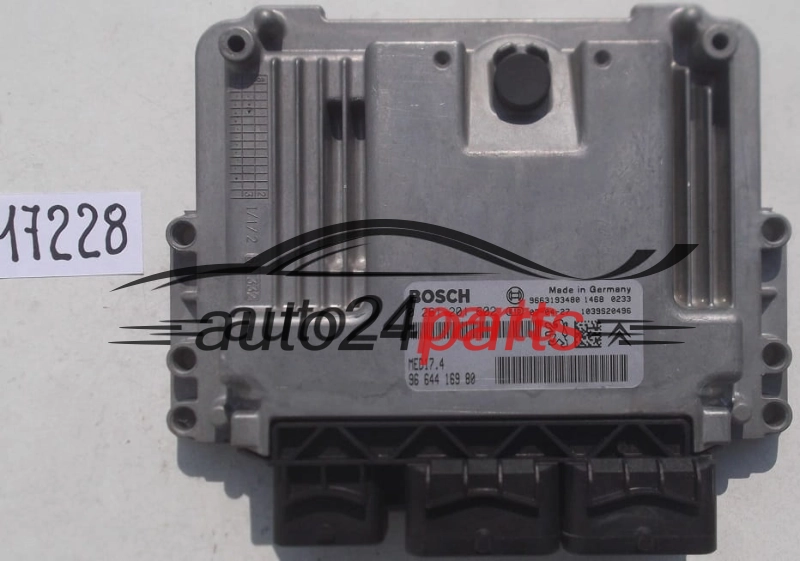 MOTORSTEUERGERÄT ECU STEUERGERAT PEUGEOT 207 1.6 BOSCH 0 261 201 602, 0261201602, 96 644 169 80, 9664416980, 9663193480, MED17.4 