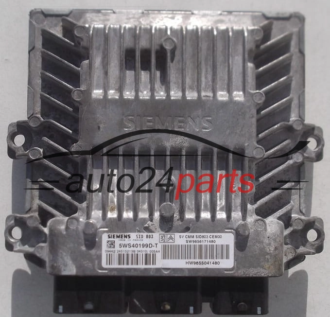 ECU CENTRALITA DE MOTOR CITROEN PEUGEOT 2.0 HDI SIEMENS 5WS40199D-T, 5WS40199DT, SW9656171480, HW9655041480, SID803
