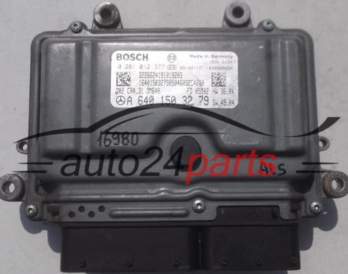 KOMPUTER STEROWNIK SILNIKA MERCEDES B180 2.0 CDI A6401503279, 6401503279, A 640 150 32 79 BOSCH 0281012377, 0 281 012 377, CRA.31
