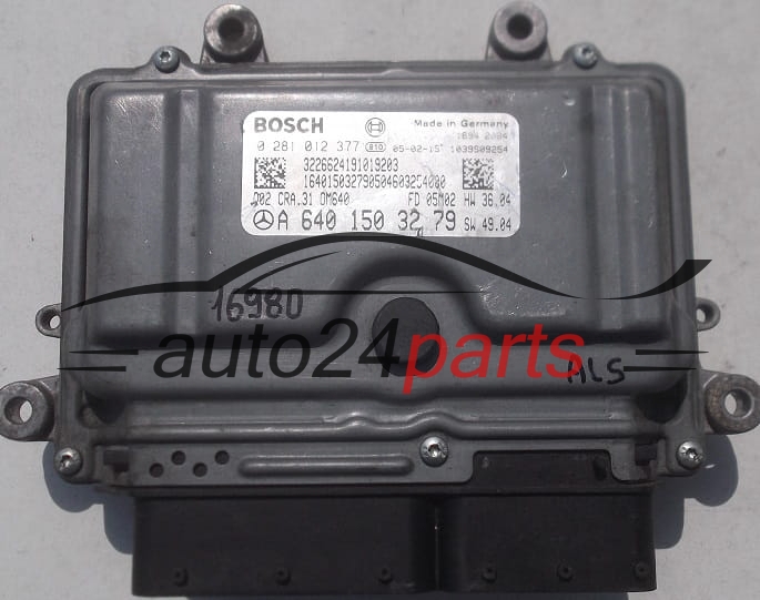 KOMPUTER STEROWNIK SILNIKA MERCEDES B180 2.0 CDI A6401503279, 6401503279, A 640 150 32 79 BOSCH 0281012377, 0 281 012 377, CRA.31