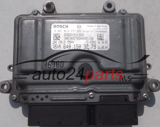KOMPUTER STEROWNIK SILNIKA MERCEDES B180 2.0 CDI A6401503279, 6401503279, A 640 150 32 79 BOSCH 0281012377, 0 281 012 377, CRA.31
