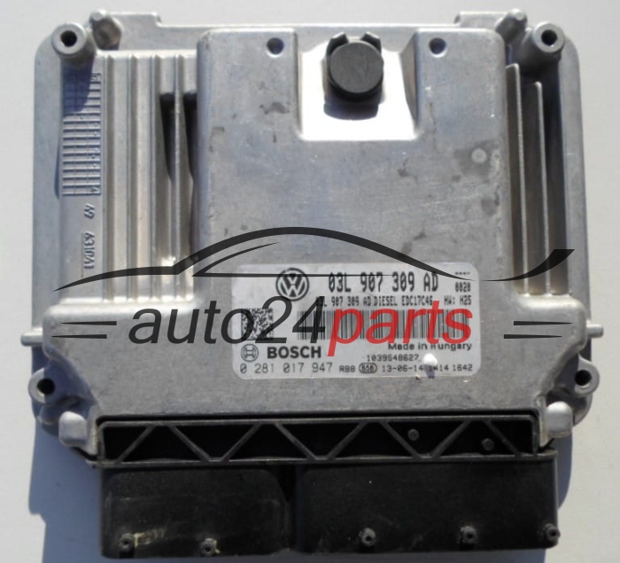 ECU CENTRALITA DE MOTOR  AUDI VOLKSWAGEN 2.0 DTI BOSCH 0 281 017 947,  03L 907 309 AD