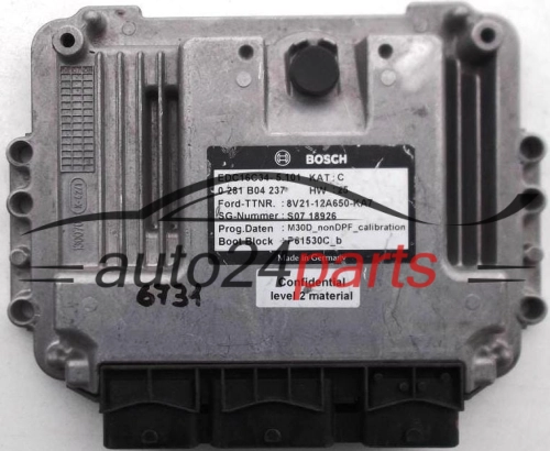 KOMPUTER STEROWNIK SILNIKA PEUGEOT CITROEN 1.6 HDI BOSCH 0 281 B04 237, 0281B04237, 8V21-12A650-KA7, 8V2112A650KA7, 12A650KA7