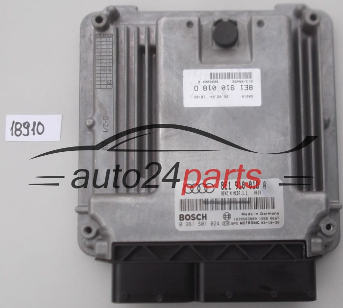 KOMPUTER STEROWNIK SILNIKA AUDI A4 2.0 TFSI BOSCH 0 261 S01 024, 0261S01024, 8E1 910 018 A, 8E1910018A, MED7.1.1 