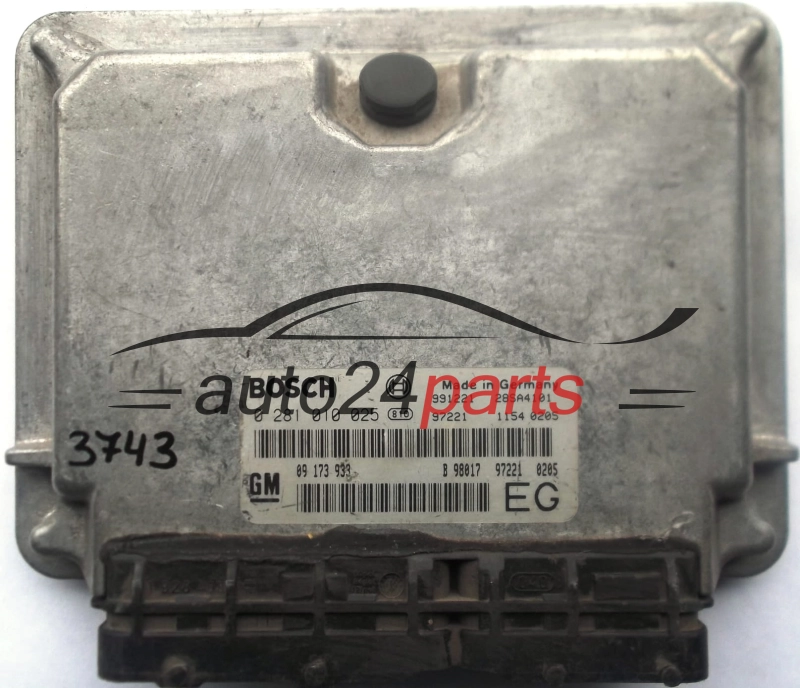 ECU CENTRALITA DE MOTOR 2.2 DTI X22DTH OPEL CHEVROLET FRONTERA BOSCH 0281010025, 0 281 010 025, 09173933, 9173933, 09 173 933 EG