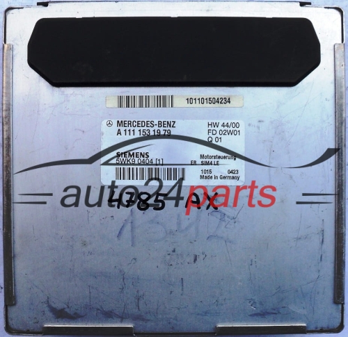 ECU CENTRALITA DE MOTOR MERCEDES W208 CLK 230 2.4 A1111531979, 1111531979, A 111 153 19 79, 5WK90404, 5WK9 0404