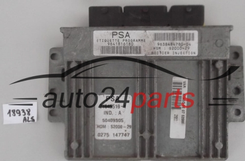 KOMPUTER STEROWNIK SILNIKA CITROEN XSARA 1.4 9641816180 9638484780-04 HOM S2000-29 21645519-1, 216455191 50409S05