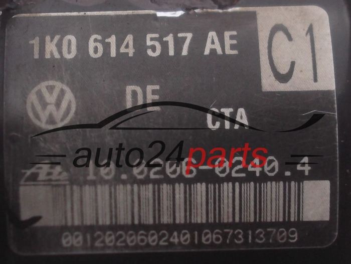 POMPE HYDRAULIQUE ET CALCULATEUR d'ABS AUDI VOLKSWAGEN SEAT 1K0 614 517 AE,  ATE 10.0206-0240.4