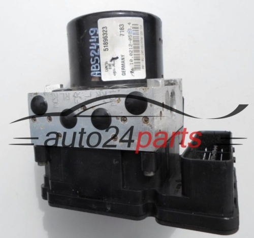 POMPE HYDRAULIQUE ET CALCULATEUR d'ABS ALFA ROMEO FIAT LANCIA 51896323, 10.0212-0593.4, 10021205934, 10.0961-2806.3, 10096128063