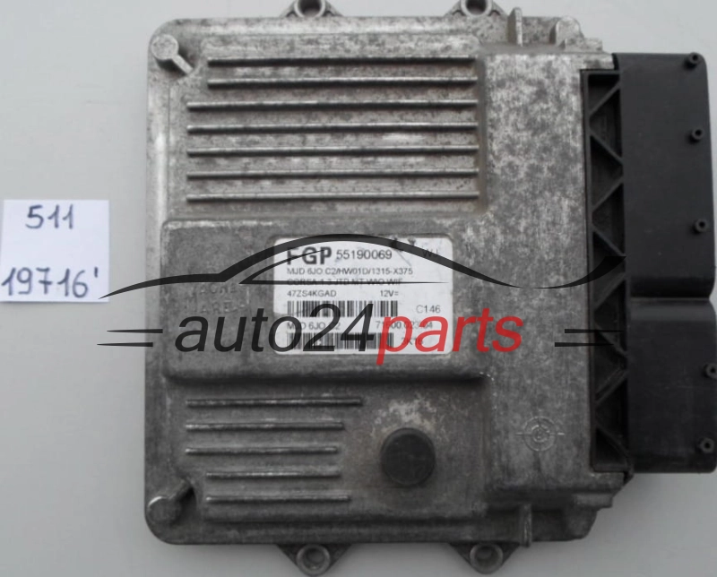 FGP 55190069 WJ Sterownik silnika Opel Corsa C 1.3 CDTI Z13DT Y13DT Magneti Marelli MJD6JO.C2