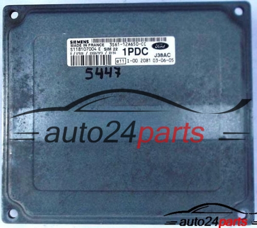 MOTORSTEUERGERÄT ECU STEUERGERAT FORD FIESTA FUSION MAZDA 1.3 3S6112A650CC SIEMENS SIM 22 S118107004E, S118107004 E, 3S61-12A650-CC 1PDC