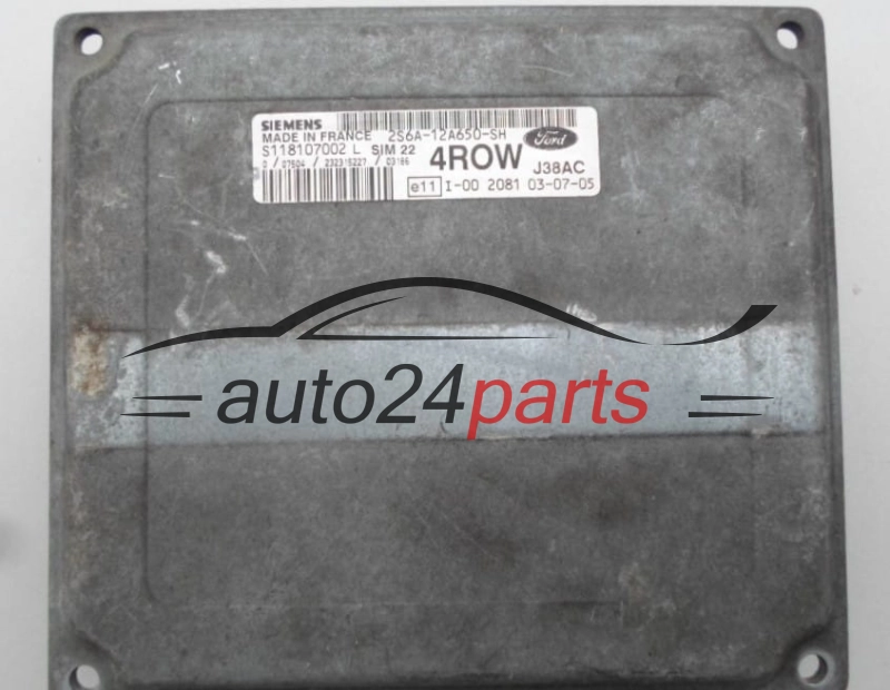 ECU CENTRALITA DE MOTOR  FORD FIESTA 1.4 SIEMENS S118107002 L,  2S6A-12A650-SH