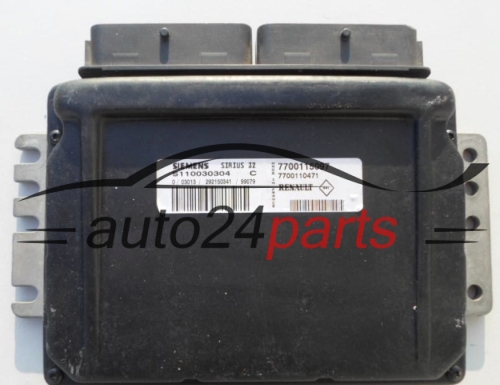MOTORSTEUERGERÄT ECU STEUERGERÄT RENAULT CLIO 1.4 SIEMENS S110030304 C, 7700115097, 7700110471