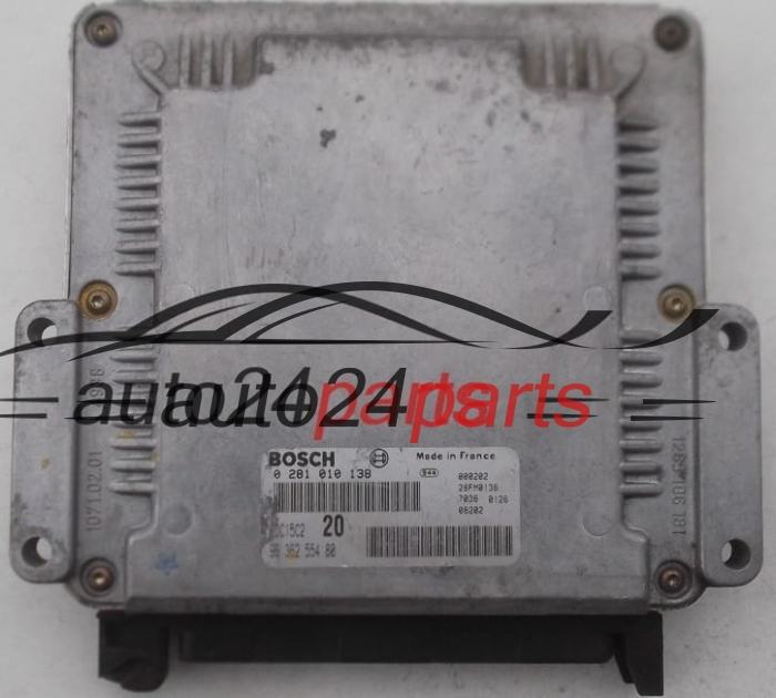 MOTORSTEUERGERÄT ECU STEUERGERAT CITROEN PEUGEOT 2.0 HDI BOSCH 0 281 010 138, 96 362 554 80,  EDC15C2 20