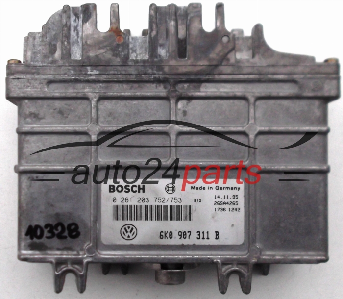 MOTORSTEUERGERÄT ECU STEUERGERÄT SEAT CORDOBA 1.6 6K0907311B, 6K0 907 311 B, BOSCH 0261203752/753, 0 261 203 752, 0261203753