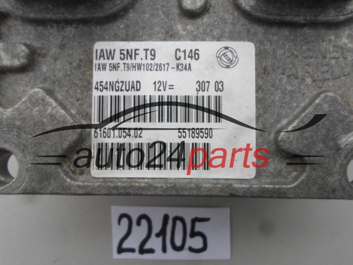 CENTRALITA DE MOTOR FIAT STILO 1.6 Magneti Marelli IAW 5NF.T9, IAW5NFT9, 55189590