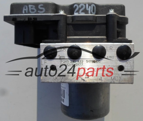 ABS POMPA FIAT GRANDE PUNTO BOSCH 0 265 235 432, 0265235432, 51798105, 0265950769