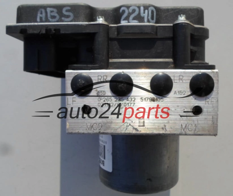 ABS POMPA FIAT GRANDE PUNTO BOSCH 0 265 235 432, 0265235432, 51798105, 0265950769