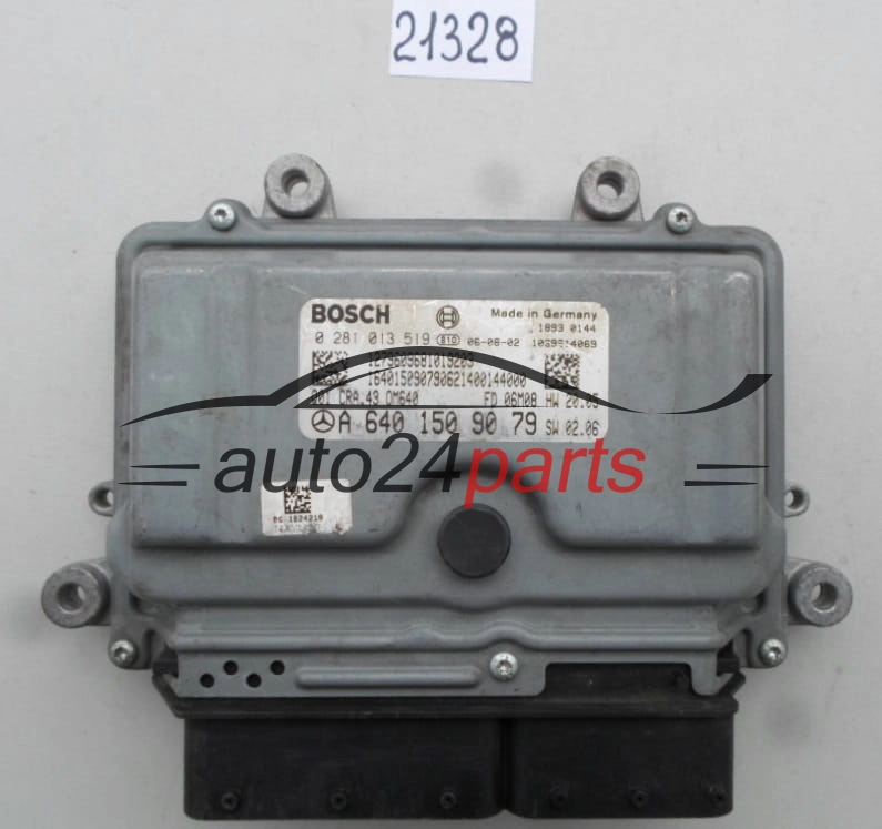 KOMPUTER STEROWNIK SILNIKA MERCEDES W169 A200 2.0 CDI A6401509079, 6401509079, A 640 150 90 79 BOSCH 0281013519, 0 281 013 519