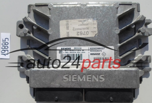 KOMPUTER STEROWNIK SILNIKA RENAULT KANGOO 1.6 S118301124 A, S118301124A, 8200396037