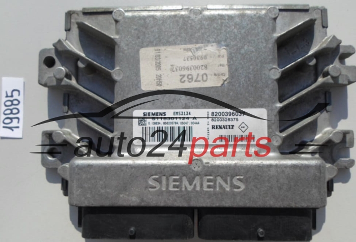 KOMPUTER STEROWNIK SILNIKA RENAULT KANGOO 1.6 S118301124 A, S118301124A, 8200396037
