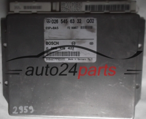 ABS STEUERGERAT MERCEDES W210 220 220 270 CDI 0265456332 Q02, 026 545 63 32 Q02, BOSCH 0265109422, 0 265 109 422