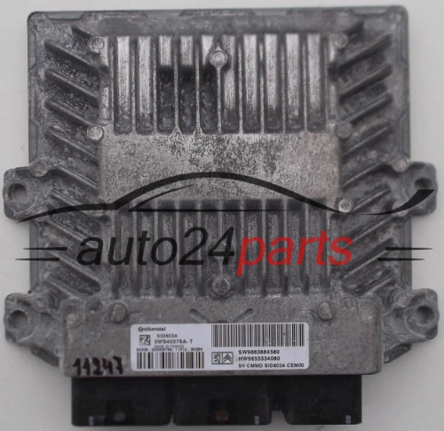 KOMPUTER STEROWNIK SILNIKA PEUGEOT 307 2.0 HDI 5WS40578A-T, 5WS40578AT, SW9663884580, 9663884580, HW9655534080, 9655534080 - 