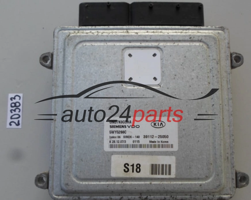 Sterownik silnika KIA CARENS 2.0 SIEMENS VDO 5WY5266C 39112-25050 3911225050 SIM2K-140 -