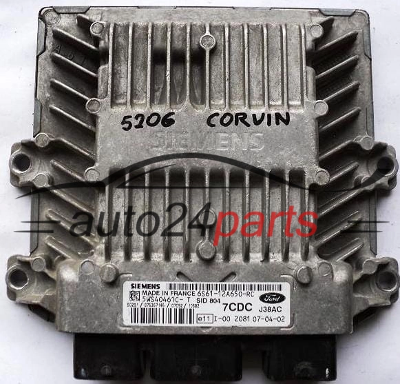 KOMPUTER STEROWNIK SILNIKA FORD FIESTA FUSION 1.4 TDCI 5WS40461C-T SIEMENS 6S61-12A650-RC 7CDC, 6S6112A650RC SID 804 